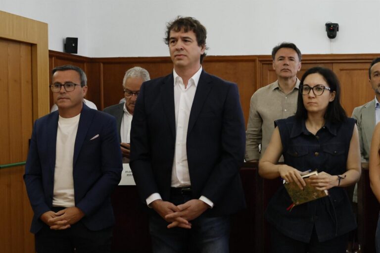 David Sánchez en la Audiencia Provincial de Badajoz durante su condena