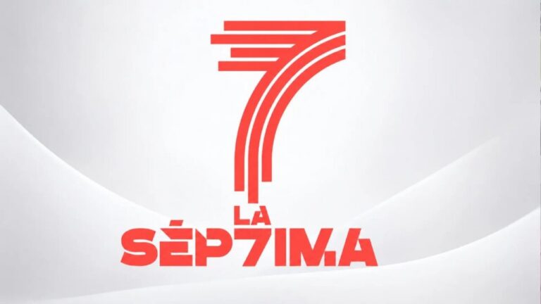 Logotipo del nuevo canal de televisión La Séptima en color rojo