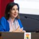 Margarita Robles hablando sobre la OTAN en un evento