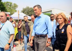 Pedro Sánchez en visita a Puesto de Mando Avanzado durante ola de calor