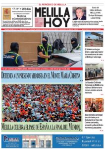 Portada del periódico Melilla Hoy del 15 de julio de 2026