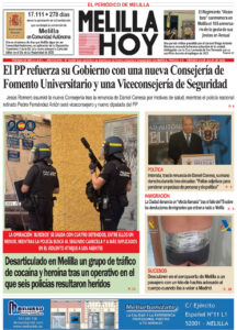 Portada del periódico Melilla Hoy del 24 de julio de 2026 con noticias locales.