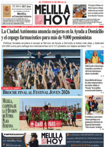 Portada del periódico Melilla Hoy del 13 de julio de 2026