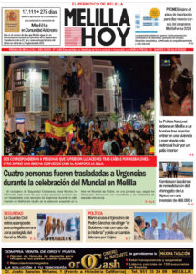 Portada del periódico Melilla Hoy del 21 de julio de 2026