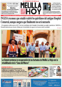Portada del periódico Melilla Hoy del viernes 3 de julio de 2026