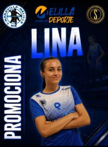 Lina, jugadora de balonmano del T-Maravilla Melilla, sonríe con confianza.