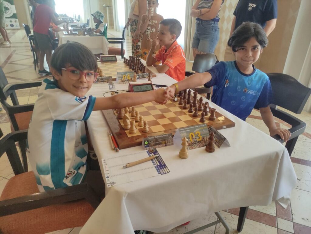 Sanyé José Bonilla Ramchand en el Campeonato de España Sub-8 de ajedrez