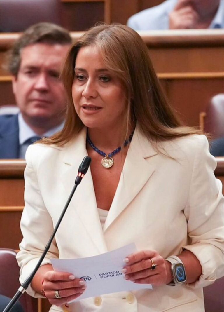 Sofía Acedo hablando en el Congreso sobre el cierre de quirófanos