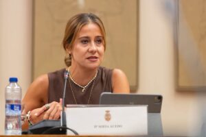 Sofía Acedo durante su intervención en el Congreso de los Diputados