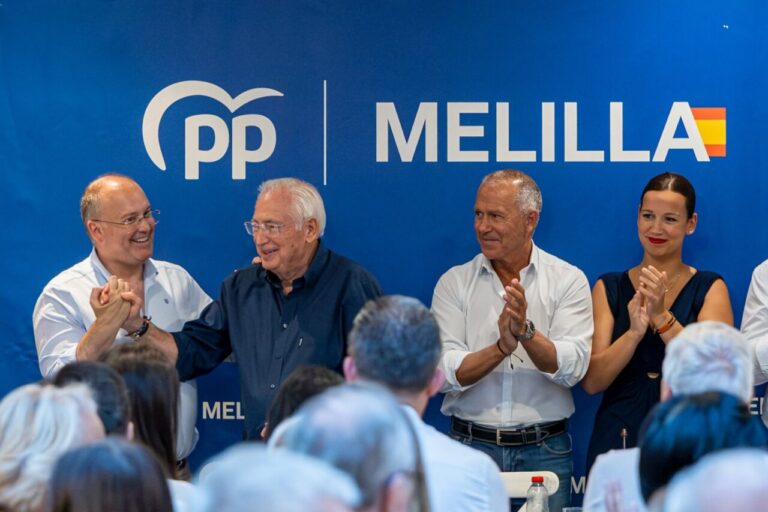 Miguel Tellado y Juanjo Imbroda en evento del PP en Melilla