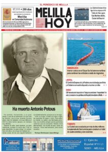 Portada del periódico Melilla Hoy del 14 de agosto de 2026