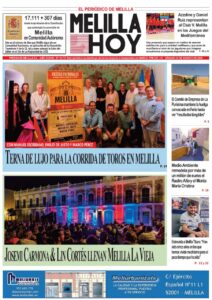 Portada del periódico Melilla Hoy con eventos locales destacados.
