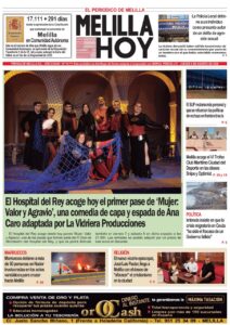 Portada del periódico Melilla Hoy con noticias locales y eventos culturales.