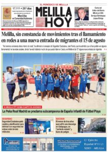Portada del periódico Melilla Hoy del 12 de agosto de 2026