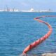 Barrera marítima en el Dique Sur de Melilla para contener entradas de migrantes.