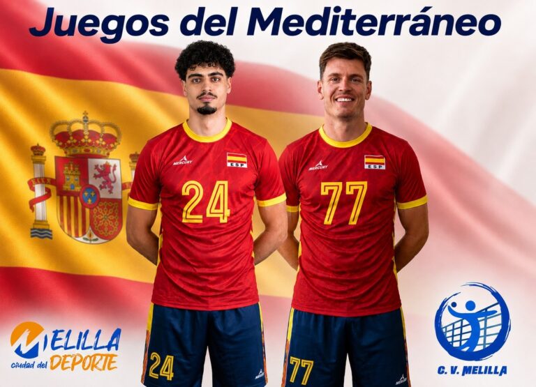 Azzdine y Daniel Ruiz en la Selección Española de Voleibol