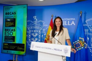 Marta Fernández presenta becas ESO y Erasmus en Melilla