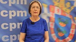 Cecilia González de CPM hablando sobre política en Melilla