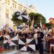 Concentración en Melilla con banderas de España y Ceuta