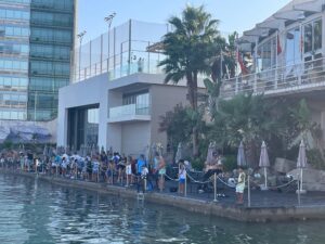 Participantes en un concurso de pesca en el Real Club Marítimo de Melilla