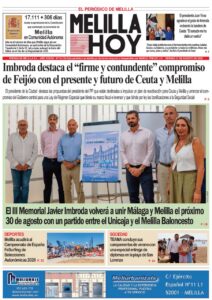 Portada del periódico Melilla Hoy del 21 de agosto de 2026