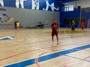 Entrenamiento del Nueva Era Melilla Fútbol Sala en el polideportivo