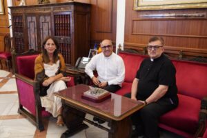 José Luis Pastor con la vicepresidenta y su predecesor en Melilla