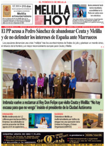 Portada del periódico Melilla Hoy del 25 de agosto de 2026