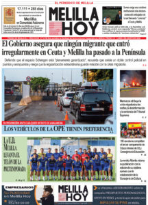 Portada del periódico Melilla Hoy del 3 de agosto de 2026