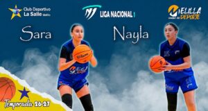 Sara Tahiri y Nayla Hossein jugando baloncesto en equipo