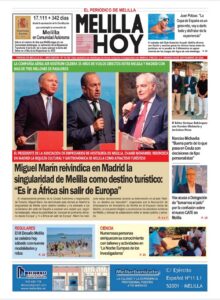 Portada del periódico Melilla Hoy del 26 de septiembre de 2026