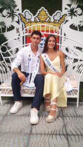 Alejandra y Adam posando como Miss y Míster Melilla 2026