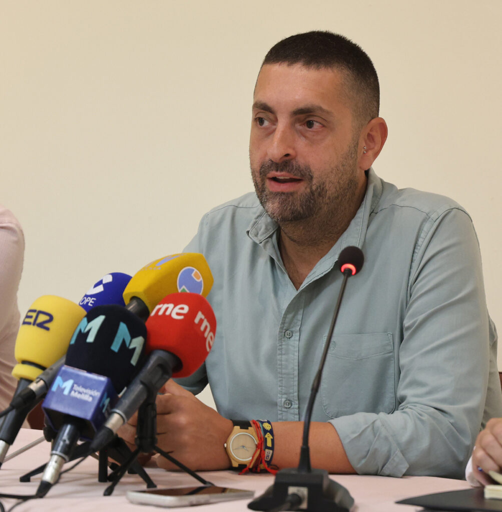 Ángel Madolell durante la presentación del baloncesto nacional en Melilla
