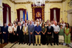 Grupo de representantes institucionales en la 70ª Asamblea de la Red de Juderías