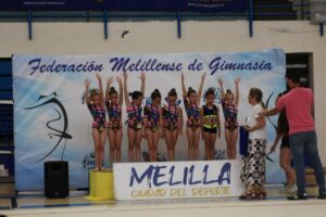 Gimnastas del Club Virka Melilla en la presentación de equipos