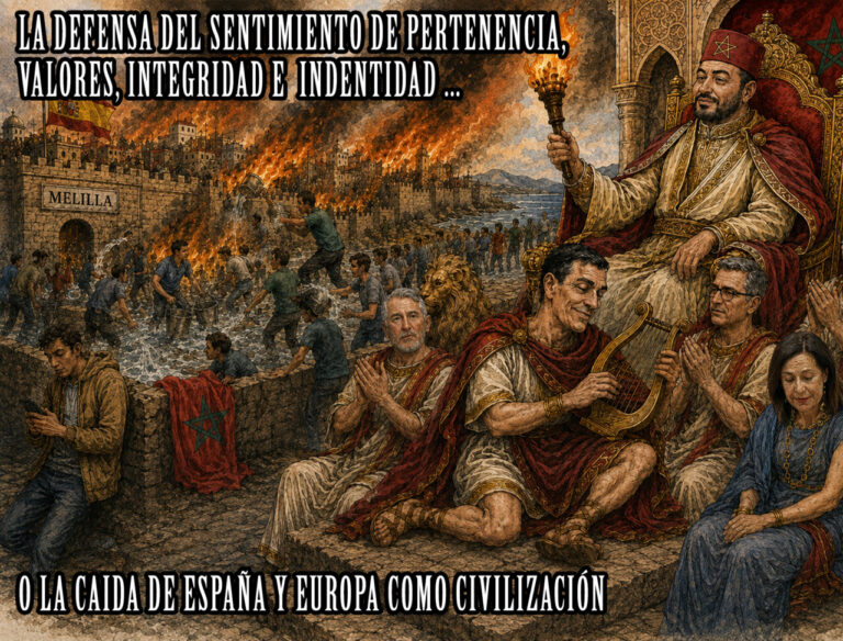 Ilustración sobre la defensa de Melilla y el sentimiento español