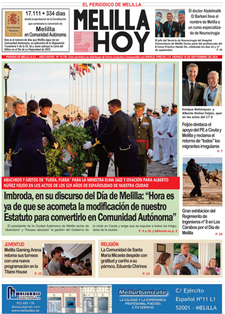 Ceremonia del Día de Melilla con autoridades y ciudadanos