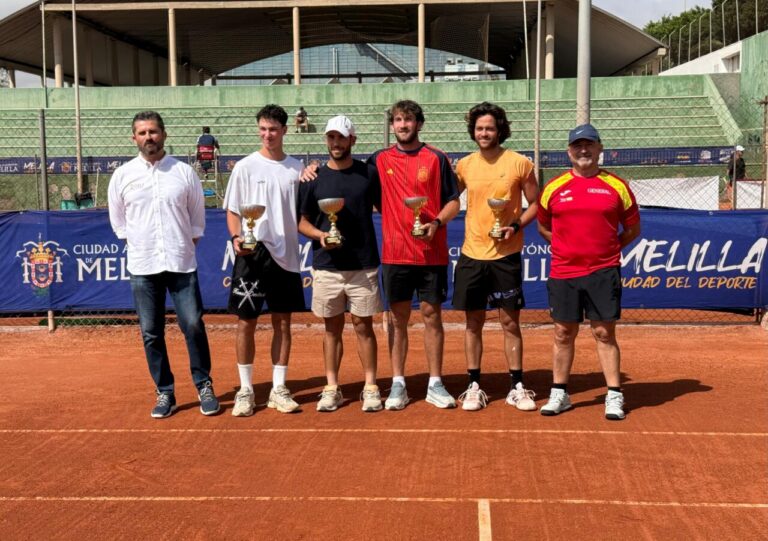 Entrega de trofeos en el XXI Torneo Internacional de Tenis Ciudad de Melilla