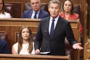 Alberto Núñez Feijóo hablando en el Congreso de los Diputados