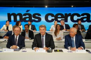 Alberto Núñez Feijóo durante la Junta Directiva Nacional del PP