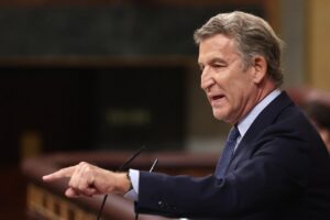 Alberto Núñez Feijóo criticando la manipulación del censo en el Congreso
