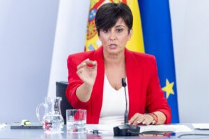 Ministra Isabel Rodríguez durante la rueda de prensa sobre vivienda