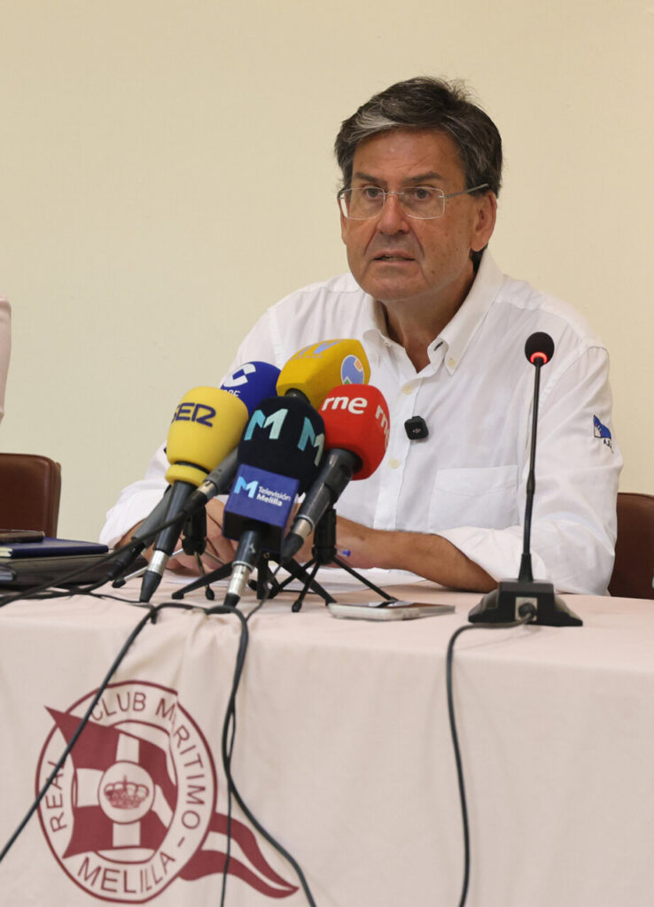 Jeronimo Pérez durante la presentación del Real Club Marítimo de Melilla