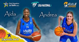 Aida y Andrea, jugadoras de baloncesto del Club Deportivo La Salle Melilla