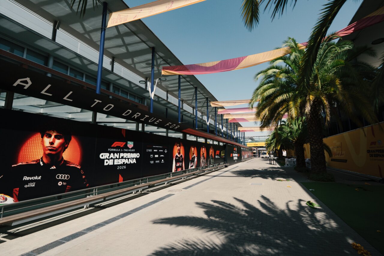 Vista del circuito Madring preparado para el Gran Premio de España 2026