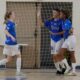 Jugadoras del Melilla Torreblanca celebrando un gol en un partido de fútbol sala
