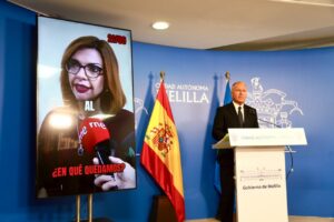 Miguel Marín durante una conferencia de prensa en Melilla