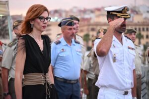 La delegada del Gobierno en Melilla durante un evento oficial