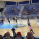 Jugadores del Club Melilla Baloncesto en un partido de pretemporada
