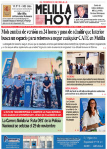 Portada del periódico Melilla Hoy del 23 de septiembre de 2026